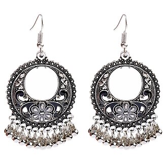 Fako Bijoux - Oorbellen - Bohemian - Boho Gipsy - Zwart - Zilverkleurig