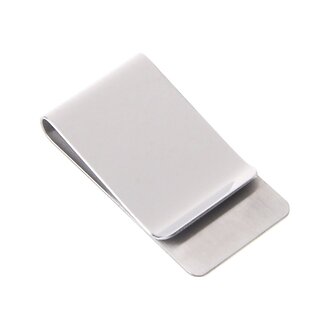 Fako Bijoux - Geldclip - Moneyclip - RVS - Breed - 50x26mm - Zilverkleurig