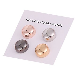 Fako Bijoux - 4x Magnetische Broche - Hoofddoek Magneet - Sjaal - Hijab - Abaya - 12mm - Set 4 Stuks - Shiny