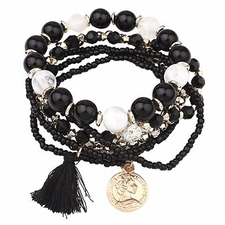 Fako Bijoux - Armband - Summer - Zwart