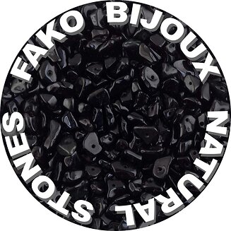 Fako Bijoux - Stukjes Natuursteen - Natuursteen Chips - Stukjes Onregelmatige Natuursteen Split In Doosje - 5-8mm - 60-70 Gram - Obsidiaan