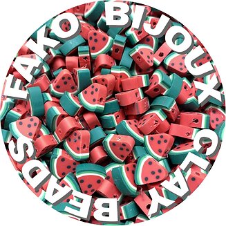 Fako Bijoux - Klei Kralen Watermeloen Rood - Figuurkralen - Kleikralen - 10mm - 1000 Stuks - Bulk