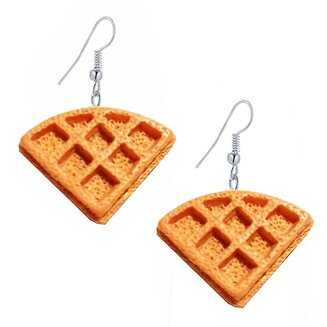 Fako Bijoux - Oorbellen - Bakkerij - Wafels  -24x38mm