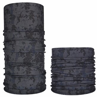 Fako Fashion - Microfiber Faceshield - Bandana - Nekwarmer - Sjaal - Block Grijs
