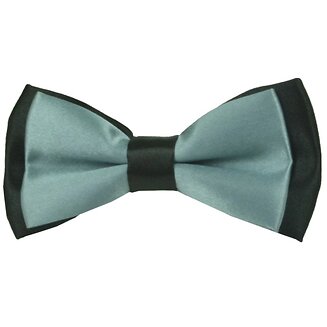 Fako Fashion - Kinder Vlinderstrik - Vlinderdas - Duo Tone - 10cm - Grijs