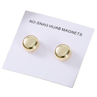 Fako Bijoux - 2x Magnetische Broche - Hoofddoek Magneet - Sjaal - Hijab - Abaya - 12mm - 2 Stuks - Goud