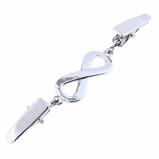 Fako Bijoux - Vestsluiting - Vestclip - Knoop Mini - Infinity - Zilverkleurig