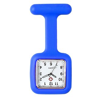 Fako - Verpleegstershorloge - Siliconen Vierkant - Blauw