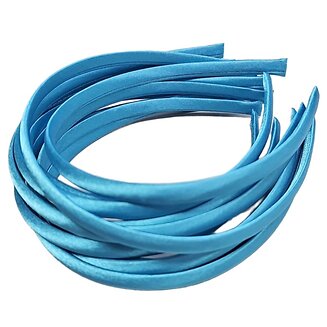 Fako Fashion - Diadeem - Satijn - 10mm - Blauw - 10 Stuks