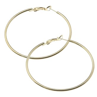 Fako Bijoux - Oorbellen - Oorringen - 60mm - Goudkleurig