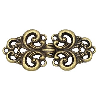 Fako Bijoux - Vestsluiting Classic - Vestclip - Krullen - Bronskleurig