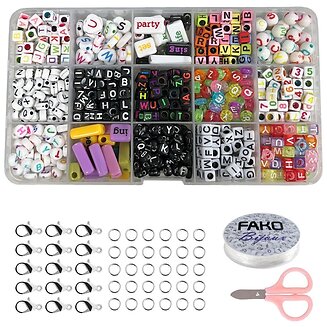 Fako Bijoux - Letterkralen Set - Letter Beads - Alfabet Kralen - Sieraden Maken - 500 Stuks - Mix