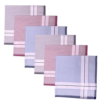 Fako Fashion - Heren Zakdoeken - Zakdoek - 100% Katoen - 40x40cm - Serie 18 - 6 Stuks