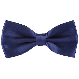 Fako Fashion - Vlinderstrik - Vlinderdas - Satijn - 12.5cm - Donkerblauw