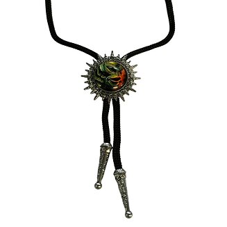 Fako Bijoux - Bolo Tie - Boloketting - Monster - Zwart - Zilver