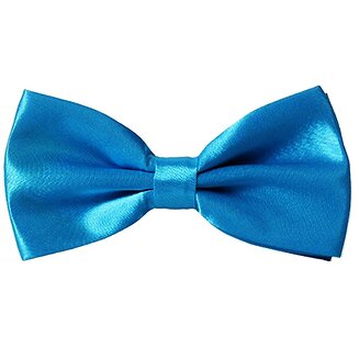 Fako Fashion - Kinder Vlinderstrik - Vlinderdas - Effen - 10cm - Blauw