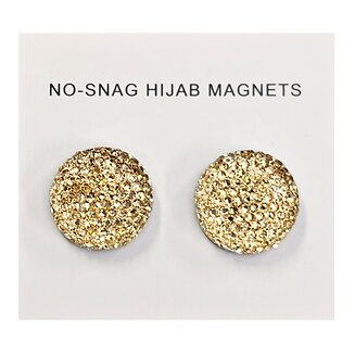 Fako Bijoux - 2x Magnetische Broche Acryl - Hoofddoek Magneet - Sjaal - Hijab - Abaya - 18mm - Set 2 Stuks - Champagne