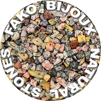 Fako Bijoux - Stukjes Natuursteen - Natuursteen Chips - Stukjes Onregelmatige Natuursteen Split In Doosje - 5-8mm - 60-70 Gram - Luipaard Jaspis