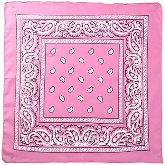 Fako Fashion - Bandana Heavy Duty - HQ - Hoofddoek - Mondbescherming - Zakdoek - Paisley - Roze