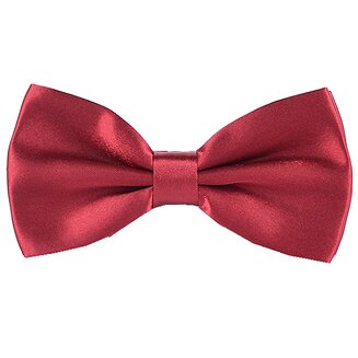 Fako Fashion - Vlinderstrik - Vlinderdas - Satijn - 12.5cm - Bordeaux Rood