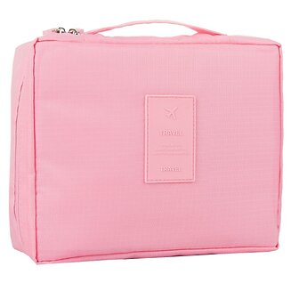 Fako Fashion - Make Up Tasje Rechthoek - Cosmetica Organizer - Toilettas - 21x16x8cm - Roze