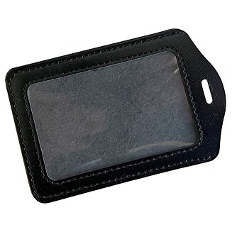 Fako Bijoux - Badgehouder PU Leder Verticaal - Zwart