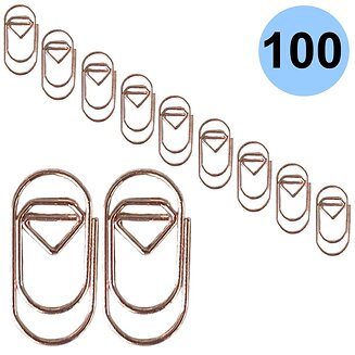 Fako Bijoux - 100x Mini Paperclip Diamant Rosé Goud - Rosé Goudkleurige Diamantjes Paperclips - Clip Diamond Rosé Goud - Sluitclip - Paperclip - Papierklem - Cadeauverpakking - Trouwen - Geboorte - 100 Stuks