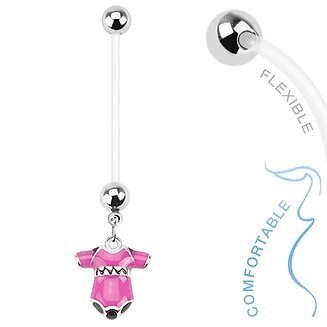 Fako Bijoux - Zwangerschapspiercing - Rompertje - Roze