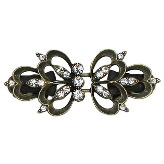 Fako Bijoux - Vestsluiting Classic - Vestclip - Royale Strass - Bronskleurig