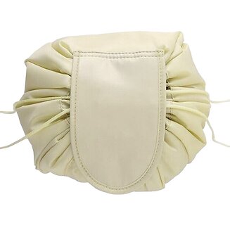 Fako Fashion - Magic Travel Pouch - Cosmetic Opberg Tas - Make-up Opbergsysteem - Make-up Toilettas - Reistas - Cosmetica Accessoires Organiser - Handige Toilettas - Beige