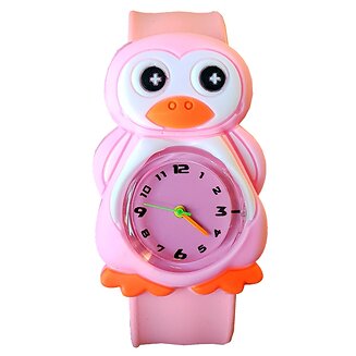 Fako - Kinderhorloge - Slap On Mini - Pinguïn - Roze