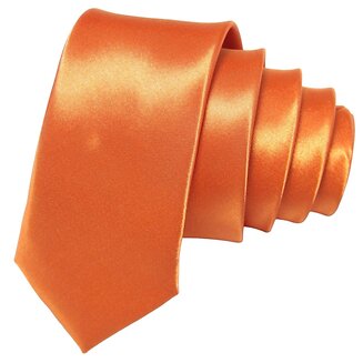 Fako Fashion - Skinny Stropdas - Effen - 145cm - Oranje