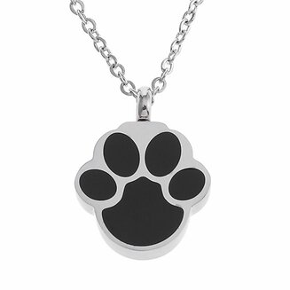 Fako Bijoux - Ketting - Ashanger / Assieraad - Poot - RVS - Stainless Steel - Zilverkleurig