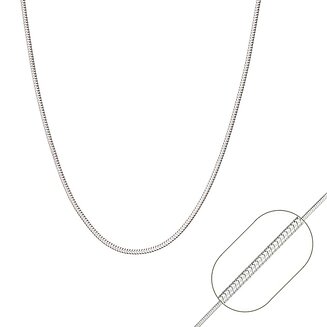 Fako Bijoux - Ketting - Slang - 1.7mm - 60cm - Zilverkleurig