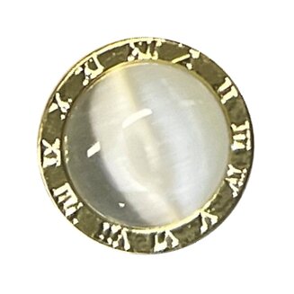 Fako Bijoux - Magnetische Mini Broche - Kattenoog Roman - Hoofddoek Magneet - Sjaal - Hijab - Abaya - Ø 16mm - Goudkleurig