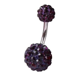 Fako Bijoux - Navelpiercing - Disco Dots Duo - Paars