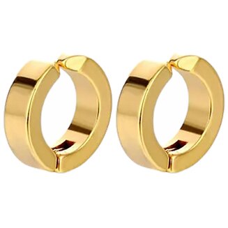 Fako Bijoux - Oorbellen - Oorringen - Stainless Steel - Fake - Goudkleurig