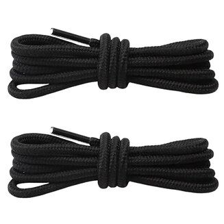 Fako Fashion - Schoenveters - Rond - Gevlochten -  5mm - 80cm - 1 Paar - 2 Stuks - Zwart