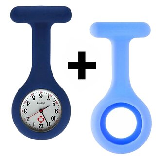 Fako - Verpleegstershorloge - Siliconen Duo - Blauw