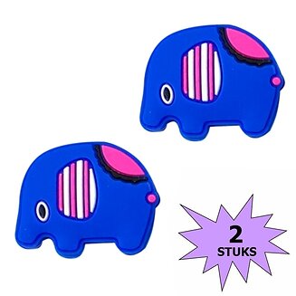 Fako Bijoux - Tennisdemper - Olifant - Blauw - 2 Stuks
